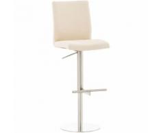 Sgabello Cucina Cadiz In Tessuto Crema Acciaio inox
