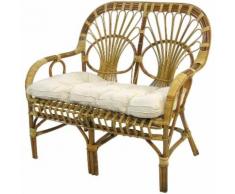 Divano Da Giardino Basso In Rattan Con Cuscini 105x65h44/62/90cm Adami Sole