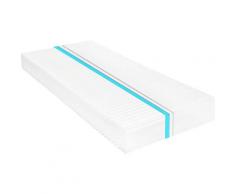 Materasso 140x200 cm 7 Zone Schiuma di Poliuretano 16 cm H2 H3 - Bianco - Youthup