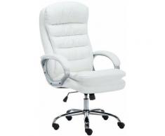 Sedia ufficio XXL Vancouver in similpelle Bianco