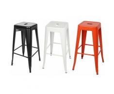®Sgabelli bar x 8,Sgabello Industrial in metallo bar cucina Steel Top,Sedia alta impilabile,anche