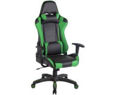 Sedia Gaming Miracle V2 in Similpelle Nero/verde
