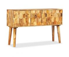 Credenza in Legno Massello di Mango 118x35x75 cm - Marrone - Vidaxl