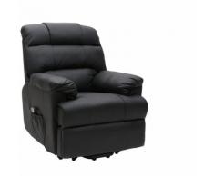 Miliboo - Poltrona relax elettrica alzapersona in nero PHOEBE