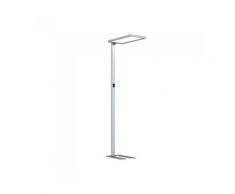 Piantana LED V-TAC 80W Touch con Doppio Fascio Luminoso Colore Argento h: 195cm 4000K Dimmerabile