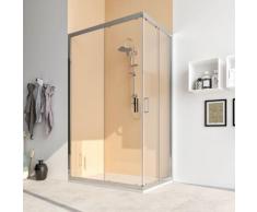 Box doccia 80X140 cabina angolare scorrevole vetro cristallo TRASPARENTE anticalcare 6mm Acacia
