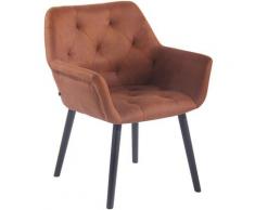 Sedia CASSIDY in similpelle vintage Marrone Nero (rovere)