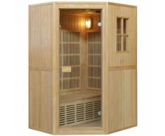 200SC - Sauna Combinata Finlandese/Infrarossi per 2 Persone in Legno Hemlock 6 Irradiatori in