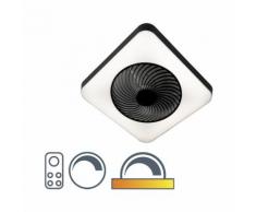 QAZQA Ventilatori da soffitto climo - Design - Plastico,Acciaio - Nero/Bianco - Quadrato Non