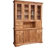 Vetrina Mobile Credenza in Legno e Vetro da Soggiorno Cucina Salone Ingresso