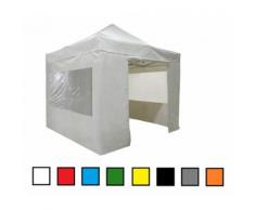 Gazebo pieghevole 3x3 beige exa 55MM professionale con finestre. PVC 350g
