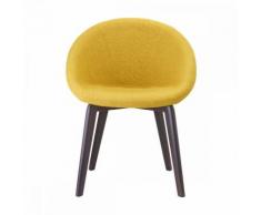 Poltroncina natural giulia pop realizzata in legno massello e scocca seduta in tecnopolimero