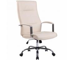 Sedia ufficio Portland in similpelle o stoffa Crema Similpelle