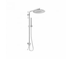 Colonna doccia con soffione tondo ø20 cm e presa d'acqua con flessibile di raccordo