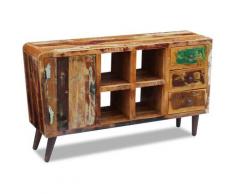 vidaXL Credenza in Legno Massello di Recupero 150x40x86 cm - Marrone