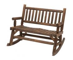 Panchina a Dondolo 2 Posti in Legno di Abete 112x67x93cm - Outsunny