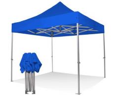 Gazebo pieghevole 4x4 blu Exa 55mm alluminio senza laterali PVC 350g