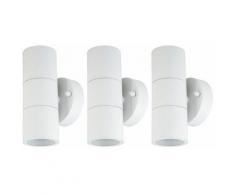 Etc-shop - Set di 3 lampade da parete a LED RGB TELECOMANDO SU GIÙ Facciate esterne Faretti Lampade