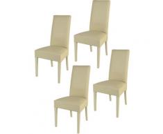 Tommychairs - Set 4 sedie modello Glory per cucina e sala da pranzo, struttura in legno di faggio