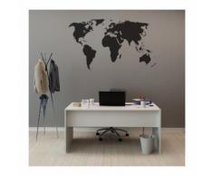 Scrivania Neria -con Scaffale, Ripiani, da Ufficio, Studio, Camera - Bianco in Legno, 160 x 70 x 74