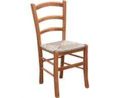 Sedia in Legno Seduta Schienale massello da Cucina Soggiorno Salone Ufficio