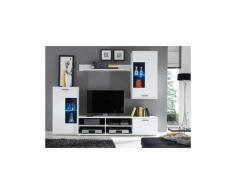 Parete attrezzata multiuso parete da soggiorno con illuminazione led compresa colore principale: