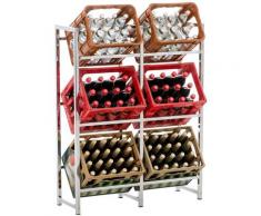Scaffale Porta Casse di Bibite Lennert Cromato XL