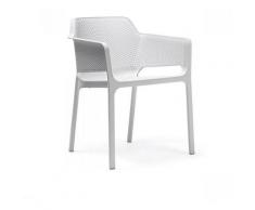 Sedia impilabile con braccioli da giardino esterno in fiberglass (antracite )