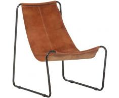 YOUTHUP Sedia Relax Marrone in Vera Pelle - Marrone