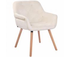 Sedia design Cassidy in velluto Crema Natura (rovere)