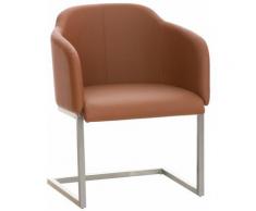 Sedia Magnus in similpelle Marrone chiaro