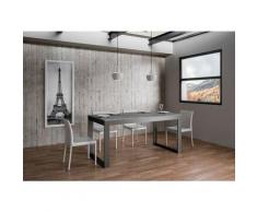 Itamoby S.r.l. - Tavolo Tecno Evolution piano Cemento 90x180 allungato 90x284 telaio Antracite