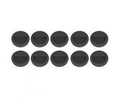 Etc-shop - Set di 10 faretti parete facciate fasi lampade a LED di illuminazione Parco nero IP65