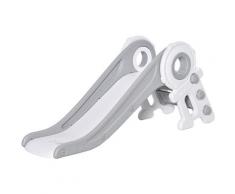 HOMCOM Scivolo per Bambini con 3 Scalini, Età 1-3 Anni, 133x52x58cm, Grigio e Bianco