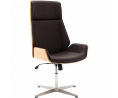 Sedia Studio Riunioni Breda In Similpelle E Legno Natura/marrone