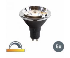 LUEDD Set di 5 lampade a LED AR70 GU10 6W 2000K-3000K dim a caldo