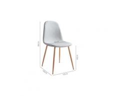 Mc Haus - Pack 2 sedie ELVA nordic design sala pranzo 46x43x86cm Grigio Marengo
