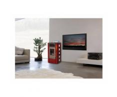 Stufa a pellet Mod. Brenta 18 kw - Colore rosso - Style Fuego