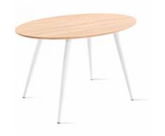 Mc Haus - Tavolo ovale FIKKA legno MDF design nordico sala pranzo 129x79x75cm