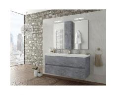 Set Mobili Luxus - con Base, Lavabo, Specchio, Pensile, Cassetti, Luci, Lampade - da Bagno