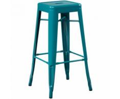 SKLUM Sgabello Alto LIX Blu Turchese Sala da Pranzo Cucina Bar Stile Industrial