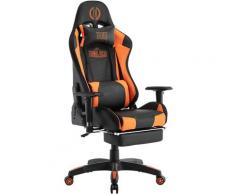 CLP - Poltrona Professionale Gaming LED Turbo Nero/arancione Similpelle