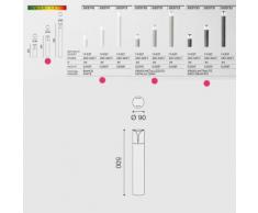 Lampioncino gea led ges731 e27 led ip44 h50 alluminio antracite grigio bianco lampada terra moderna
