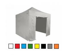 Gazebo pieghevole 3x3 beige Exa 55mm alluminio con laterali. PVC 350g