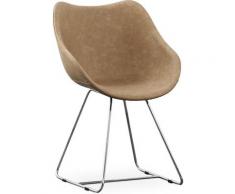 Sedia da pranzo di design - PU Beige