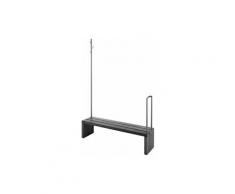 Panca d'imbarco Duravit con albero per l'abbigliamento e maniglione Blue Moon - 790858000000000