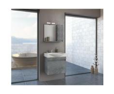Set Mobili Senso - con Base, Lavabo, Specchio, Pensile, Cassetti, Luci, Lampade - da Bagno