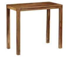 YOUTHUP Tavolino da Bar in Legno Massello di Sheesham 118x60x107 cm - Marrone