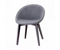 Poltroncina natural giulia pop realizzata in legno massello e scocca seduta in tecnopolimero