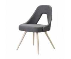 Sedia me di scab design realizzata con gambe in legno massello e rivestimento in tessuto